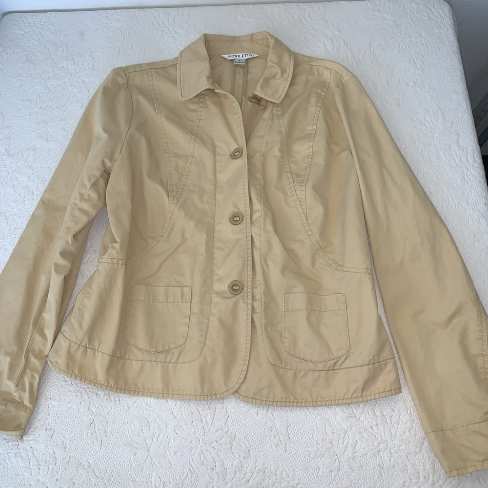 Pendleton‎ Womens Day Brightener Lightweight Work Jacket Blazer Unlined Large